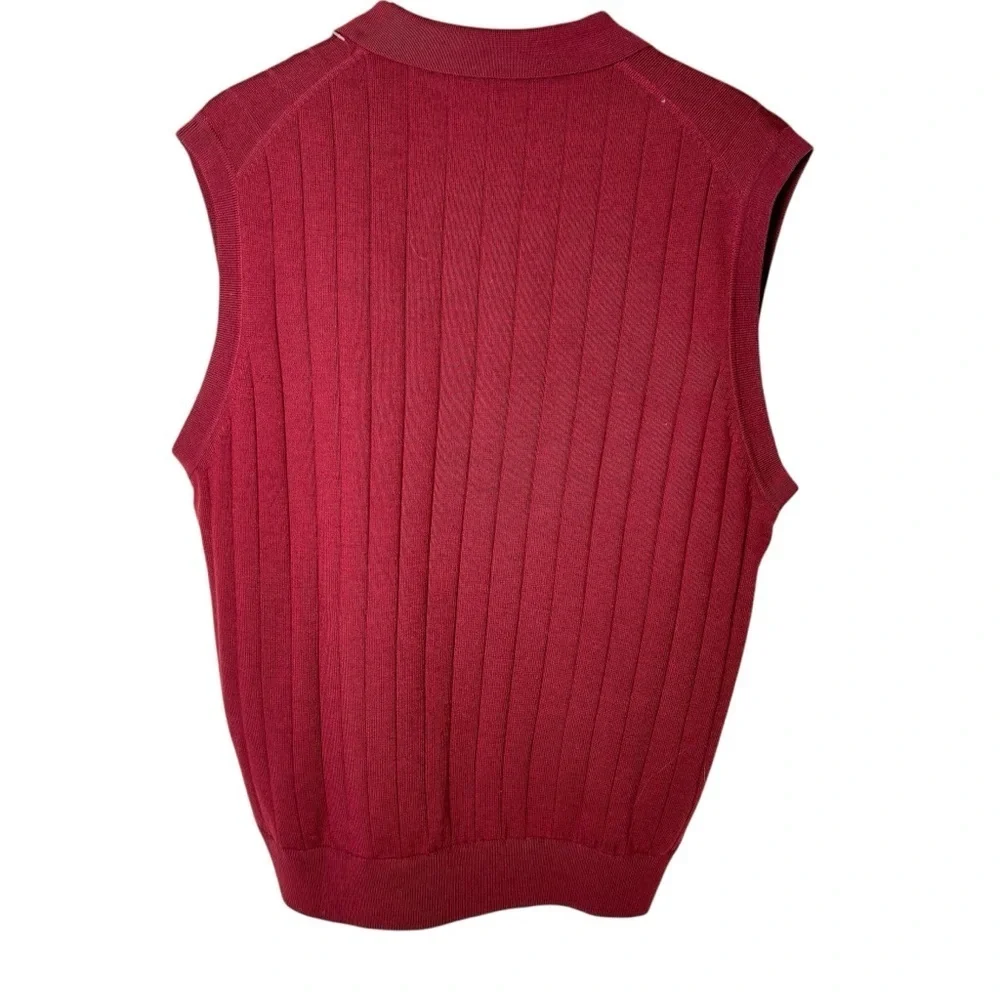 Fairway & Greene Merino Wool Golf Sweater Vest Men’s Sz M Preppy Academia